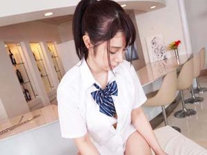 ポニテがぐうかわすぎる制服jk♥かわいい笑顔を振りまきながらちんちんシコシコ扱きまくり♪